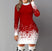 Women's dress elegant long sleeve Christmas print