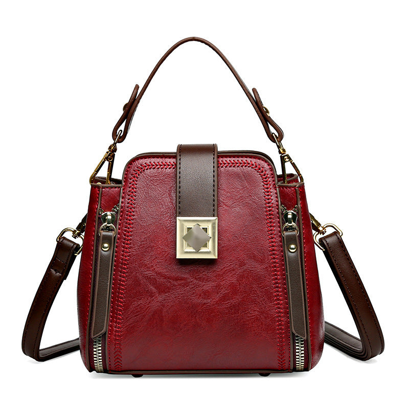 Women's handbag retro leather soft elegant crossbody