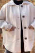 Women's Woolen Coat Casual Loose Lapels Pocket Cardigan