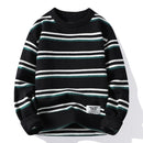 Men's Sweater Pullover Knitted Elegant Striped Thickened Winter Knitwear-6
