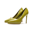 Women Shoes sexy Patent Leather, pointed stiletto high heels, office