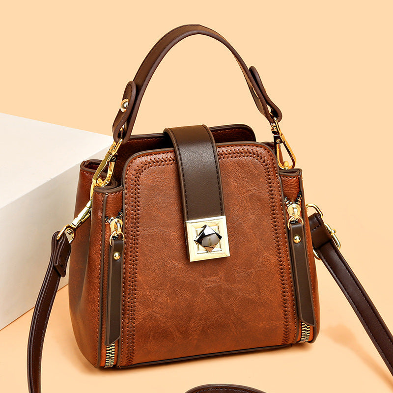 Women's handbag retro leather soft elegant crossbody