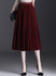 Women's skirt pleated elegant high waisted solid versatile