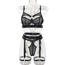 Women's lingerie set three pieces elegant hollow sexy-6