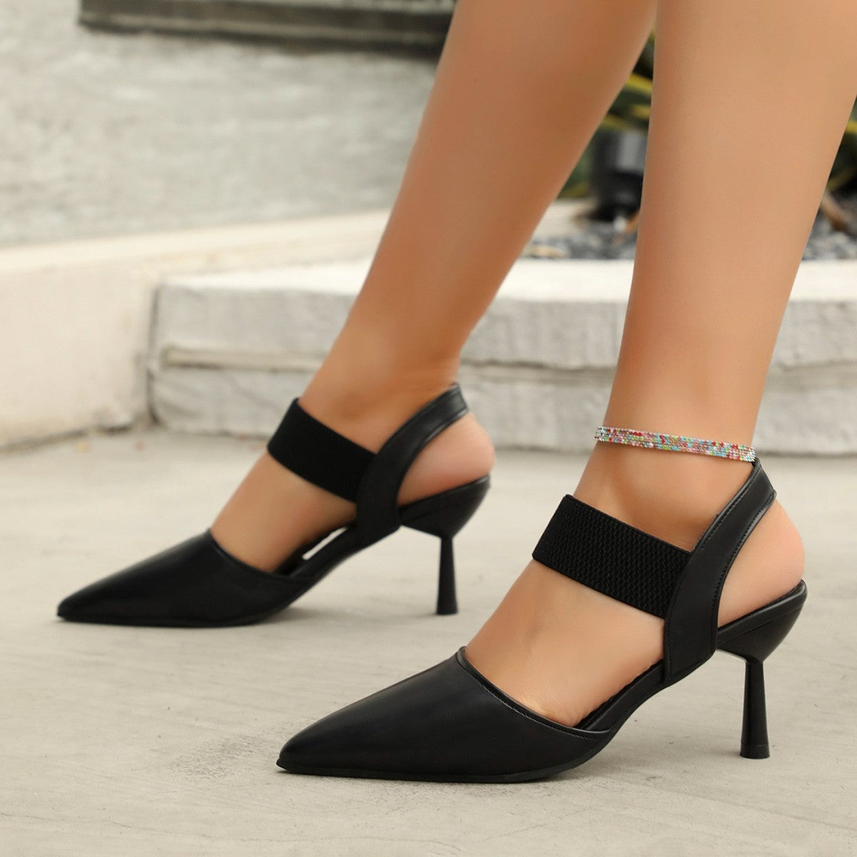 Women's shoes pointed toe with  thin high heels elegant