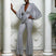 Jumpsuit Sexy Sequined Deep V Neck Large Size for women