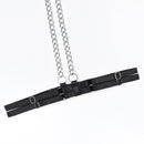 Conjunto de lencería de mujer sexy con bordado de color en contraste desmontable-10