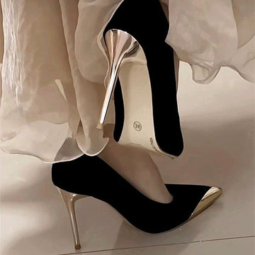 Women's Escarpins Stiletto Heels Elegant Pointed Metal