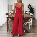 Women's Jumpsuit Elegant Casual Strap Bow Back Detail Chic-5