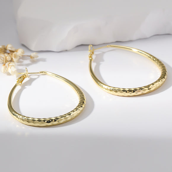 Women's Earrings egg attachment shiny spring gold copper hypoallergenic