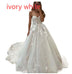 Wedding Dress Elegant Strapless Lace Tulle A Line Bridal Ball Gown