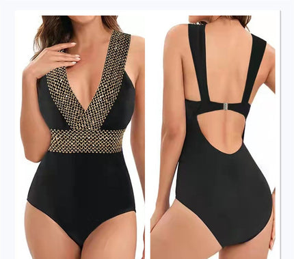 Women's swimwear one-piece elegant Black