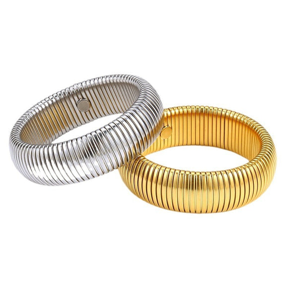 Women's bracelets in titanium steel does not fade high quality elastic