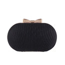 Women's handbag elegant oval beaded clutch with knot evening