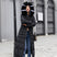 Women's coat in duvet with fur hood Long parka padded elegant warm