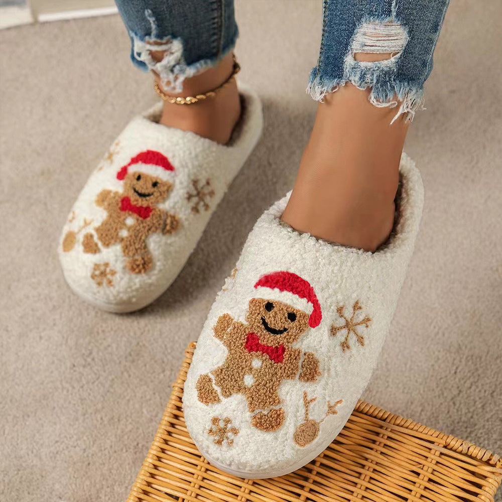 Women's slippers Christmas elegant snowflakes  non-slip