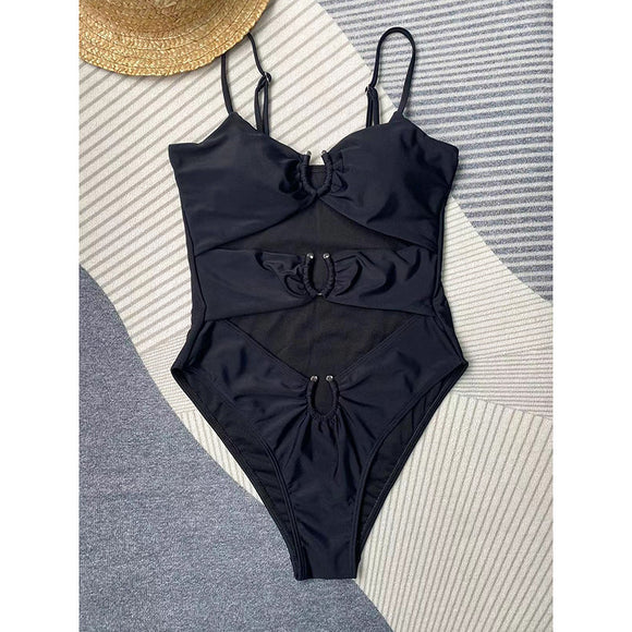 Women's swimwear one-piece monokini  elegant openwork backless