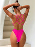 Women's Swimwear one-piece elegant cross bandage Monokini