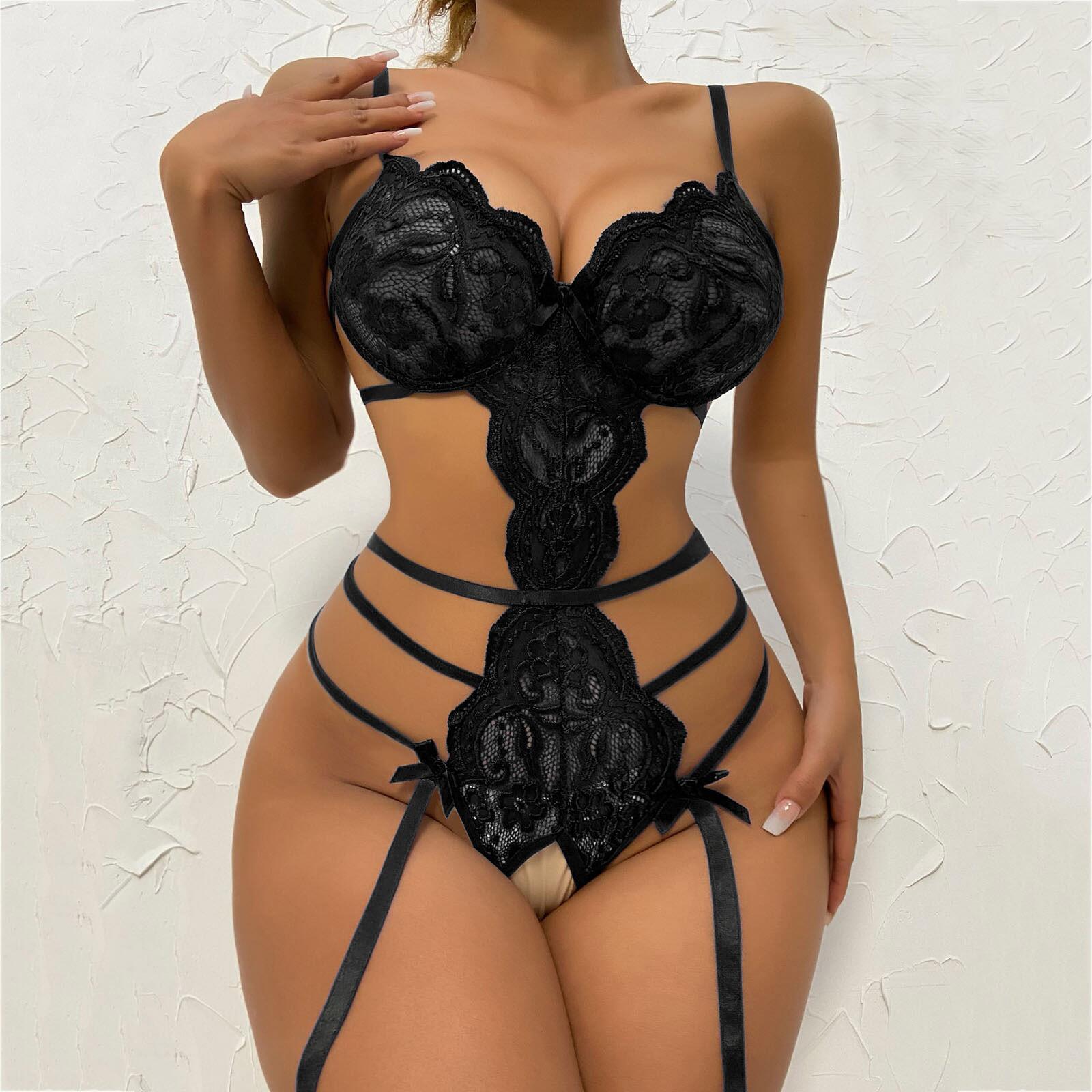 Women's lingerie set elegant transparent sexy lace