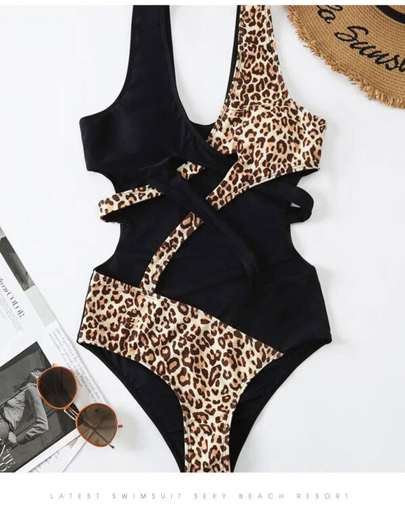 Women's swimsuit one piece European and American Bikini high waist