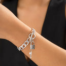 Collar de mujer grueso con candado brillante y accesorios colgantes de llave-8