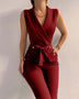 Women's Jumpsuit Elegant Slim Sexy Sleeveless Lace Up with Pocket