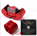 Luxury Red Apple Jewelry Box with Eternal Rose & Gift Necklace-18