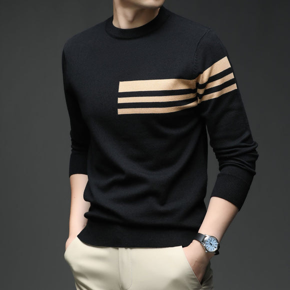 Men’s Sweater Pullover Elegant Knitted Fashion Casual Long Sleeves