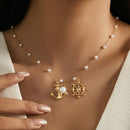 Women's Necklace stainless steel pendant of boat starfish small fish