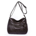 Women's crossbody soft leather elegant multi-pocket casual shoulder bag