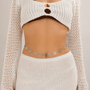 Collar de mujer de una sola capa de alambre simple en forma de sol-10