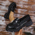 Women’s Shoes Elegant Plus Size British Style Slip-On Chunky Heel Loafers