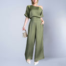 Women's Jumpsuit Elegant Asymmetrical Silky Fit Party Wear
