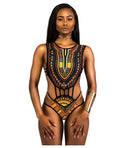 Women's swimsuit one-piece elegant floral printed