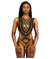 Women's swimsuit one-piece elegant floral printed