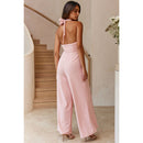 Women's Jumpsuit Elegant Halter Backless Wide Leg Leisure
