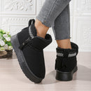 Women’s Ankle Boots Elegant Snow Side Zipper Thick Sole Height Increase-6