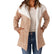 Women's coat warm plush long sleeves trendy open front vintage solid