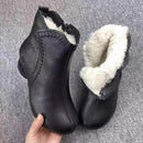 Women’s Ankle Boots Leather Elegant Soft-soled Chunky Heel Warm Fleece-8