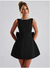 Sexy Mini Dress Women Big Bows Beads Elegant Backless Sleeveless Party Dress