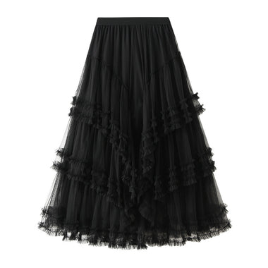 Women's skirt Multi-layer slimming, skirt long high waist, evening