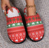 Women's slippers Christmas printed elegant