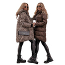 Women’s Coat Elegant Quilted Leopard Print Outerwear Strong Style-5