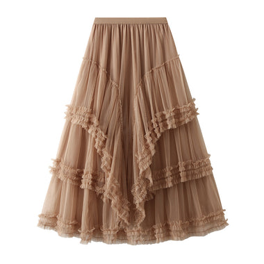 Women's skirt Multi-layer slimming, skirt long high waist, evening