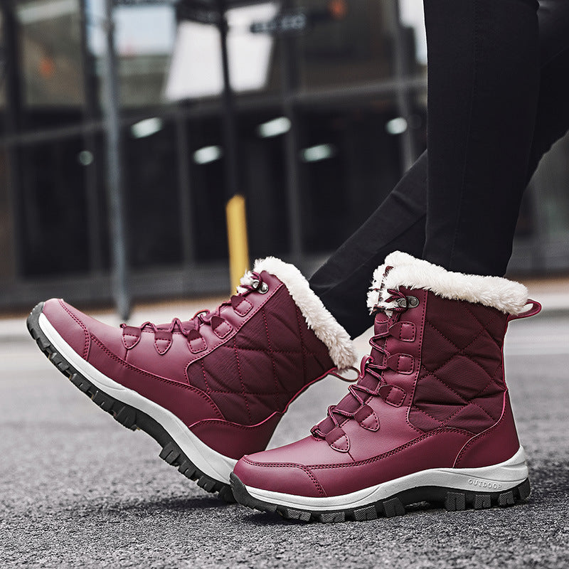 Women's Boots snow high-top thick  elegant  non-slip, waterproof warm