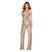  Jumpsuit Shiny Sleeveless Sequined Sparkly Formal