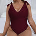 Women's swimwear one piece  push up tie dye print large size