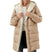Women's jacket elegant hooded in cotton long sleeves double-sided velvet slim