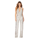Women’s Jumpsuit Elegant Shiny Sleeveless Sequined Sparkly Formal-11