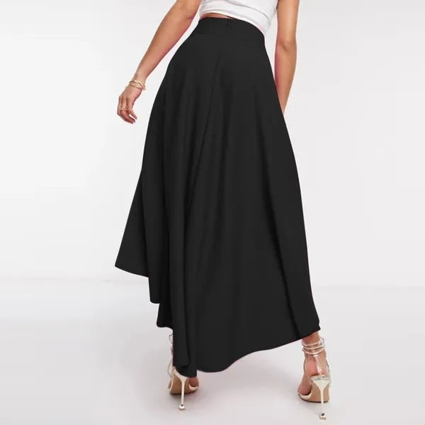 Women's skirt elegant asymmetrical high waist